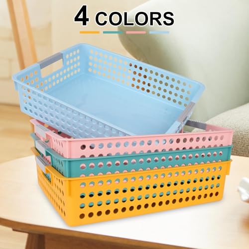 4 Pieces Turn in Trays for Classroom, Paper Organizer Baskets for Office and School - size: 4pieces