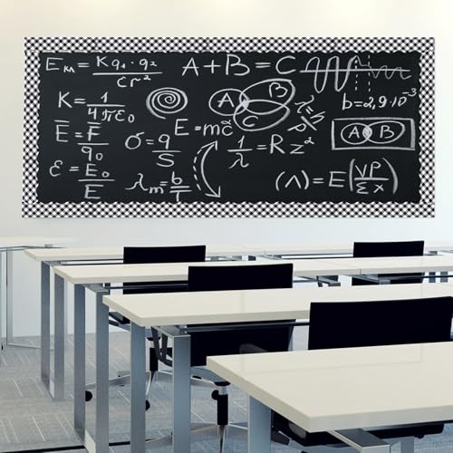 Containlol 118ft Bulletin Board Border Classroom Border, Black White Style - style: Black White Style