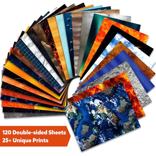 Skillmatics Space Construction Paper for Kids – STEM DIY Craft Activity - color: Outer Space, size: 120 Sheets