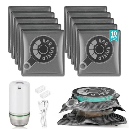 3D Printer Filament Vacuum Storage Bags Kit with Auto Pump for 3D Filament - size: 10 Bags + Electric Pump