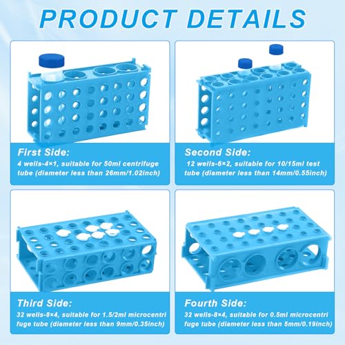 4 Way Tube Rack, Centrifuge Tube Racks, Pack of 4