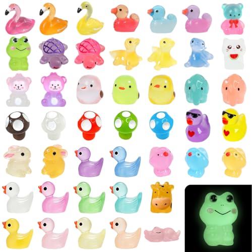 Zerobe Glow in The Dark Mini Resin Animals: Desk Figures (45-Pack) - size: 45pcs