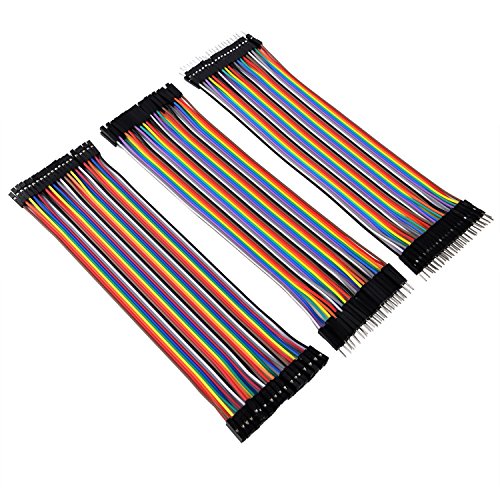 Multicolored Breadboard Jumper Wire Dupont Kit for Arduino, Raspberry Pi (120 Wires - 10CM - 4INCH)