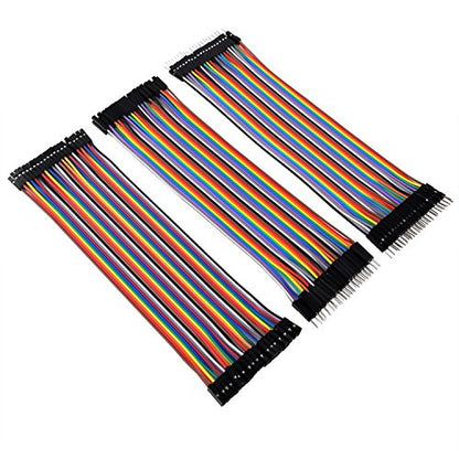 Multicolored Breadboard Jumper Wire Dupont Kit for Arduino, Raspberry Pi (120 Wires - 10CM - 4INCH)