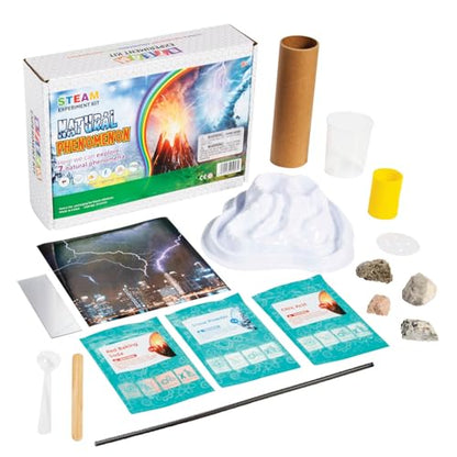 Fun Express Steam Natural Phenomenon Science Kit - Fascinating STEAM Nature Kit for Kids, Interactive Natural Science Exploration Kit for Kids - Fun and Educational Natural Phenomenon Kit