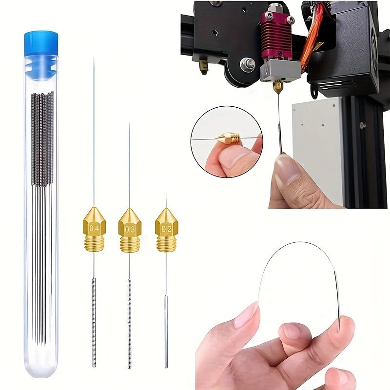 10PCS Stainless Steel Cleaning Nozzle Tool Kit for Car Window Wiper Jets, 3D Printer Extruder, Gas Stove Burner, Shower Head, Needle Tube Unclog Brush Set for Precision Maintenance