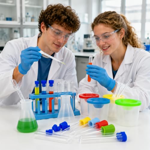 26PCS Science Lab Kit Plastic Lab Science Experiments and Test Tubes Set
