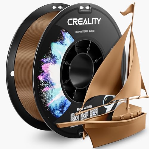 CREALITY PETG Filament 1.75mm 3D Printer Filament, 1kg (2.2lb) Neatly Wound Spool, Dimensional Accuracy ±0.03mm, Fit for Ender, Bambu Lab, Anycubic,ELEGOO FDM Printers, Brown - color: 1kg Brown Petg With Spool, size: 1.75 mm