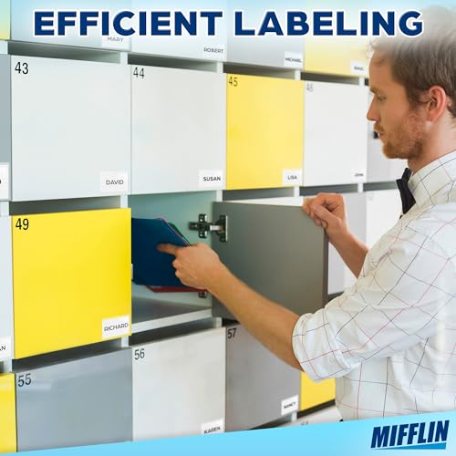 Mifflin-USA - Index Card Holder - 2x3.5”, 30 Pack - Clear Self-Adhesive Pockets - Label Holders for Organizing Storage Bins & Containers - Plastic Sleeves for Protecting Cards & Labels - size: 2x3.5” (Pack of 30)