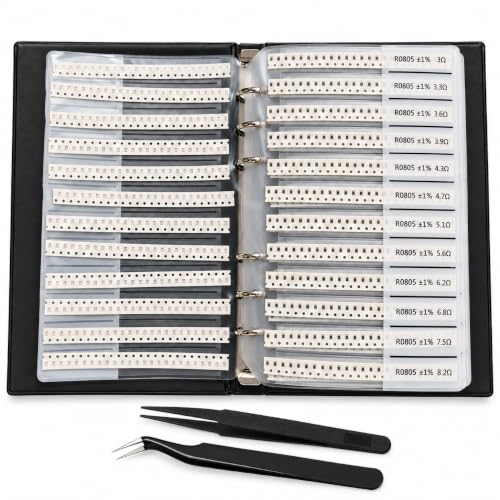 SMD Component Assortment Kit, 7,350 Pieces, 0805 Resistor Capacitor Book