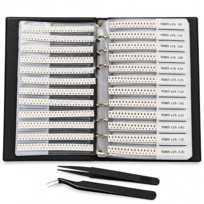 SMD Component Assortment Kit, 7,350 Pieces, 0805 Resistor Capacitor Book