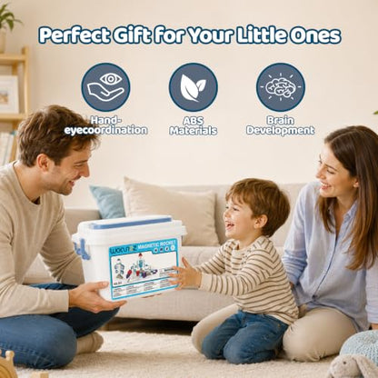 Magnetic Robot Building Toy, STEM Magnet Rocket Toys Set for Kids Age 3-5 - color: Rocket