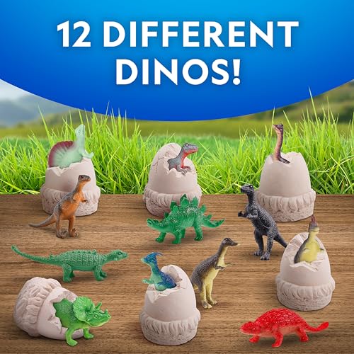 National Geographic Dinosaur Dig Kit with 12 Dino Eggs for Kids - style: 12 Dino-shaped Dig Bricks