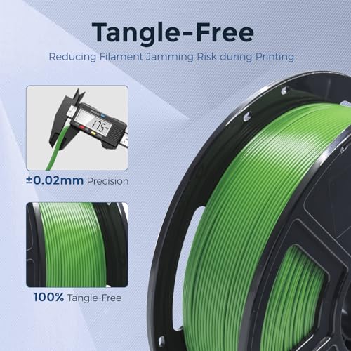 FLASHFORGE PETG Pro Filament 1.75mm Green, 3D Printer Filament 1kg (2.2lbs) Spool, Dimensional Accuracy +/- 0.02mm, 3D Printing Filament for Various Mechanical Parts, Waterproof Parts - color: Green