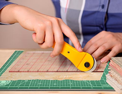 Calibre Art Rotating Self Healing Cutting Mat 8x8 (7" Grid), for Quilting