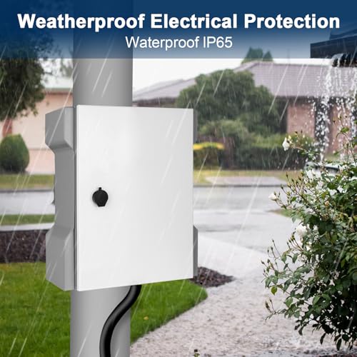 Electrical Junction Box Metal 15.7"x13.8"x5.9" Waterproof Steel Enclosure Weatherproof Project Box with Internal Mounting Panel Hinged Cover - size: 15.7"x13.8"x5.9"