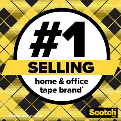 Scotch Double Sided Tape with Tape Dispenser, 0.5 in. x 400 in. - size: 0.5 in x 400 in (2 Rolls)