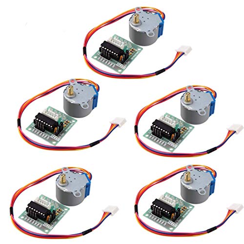 HiLetgo 5pcs ULN2003 28BYJ-48 4-Phase Stepper Motor with 5V Drive Board for Arduino PI PIC Raspberry Pi - size: Small