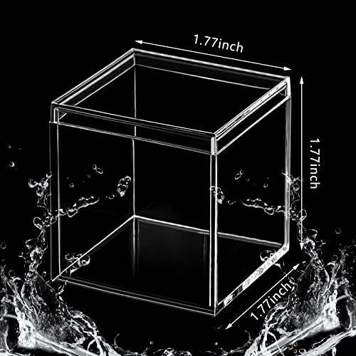 8 Pcs Clear Acrylic Box with Lid, 1.77 x 1.77 x 1.77 Inch, Classic Style - size: 1.77 x 1.77 x 1.77 Inch, style: Classic style
