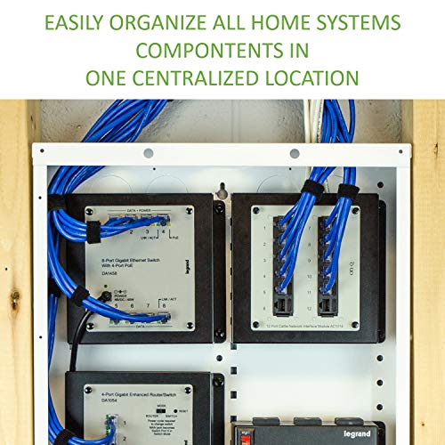 On-Q 42" Structured Media Enclosure with Hinged Cover Lock, 20 Gauge CRS, Versatile Mounting - size: 42 inch