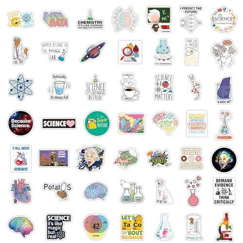 100Pack Science Stickers, Science Stuff with Chemistry, Biology, Physics - style: Science Stickers