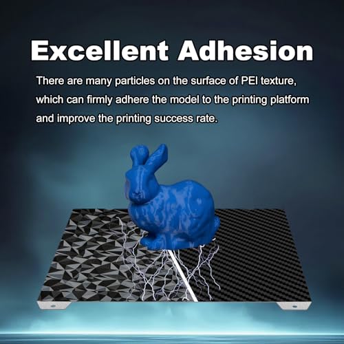 310x315mm 3D Printer Build Plate Smooth PEO+Smooth PET Spring Steel Sheet for K1 MAX/Ender 3 V3 Plus/CR-10 Smart Heated Bed (Carbon Fiber + Diamond Pattern) - size: 310x315mm