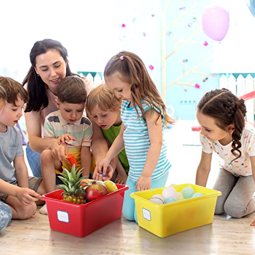 Hoolerry 24 Pack Classroom Storage Bins, 11.5 x 7.5 x 5 Inch, Colorful