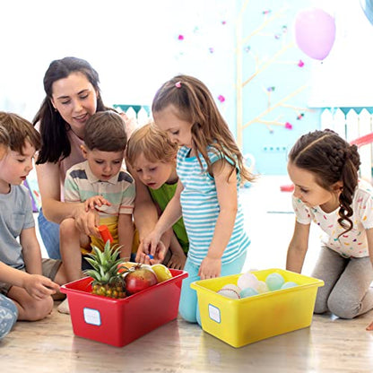 Hoolerry 24 Pack Classroom Storage Bins, 11.5 x 7.5 x 5 Inch, Colorful