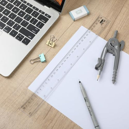 Mr. Pen- Bulk Plastic Rulers, 12 Inch, 36 Pack, Easy-to-Read Markings - color: Clear, size: 36 Pack 12 Inch