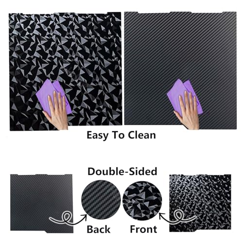 Kobra 3 3D Printer Double Sided Glossy PET Carbon Fiber and PEO Mat - color: For Kobra 3 256x268mm