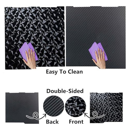 Kobra 3 3D Printer Double Sided Glossy PET Carbon Fiber and PEO Mat - color: For Kobra 3 256x268mm