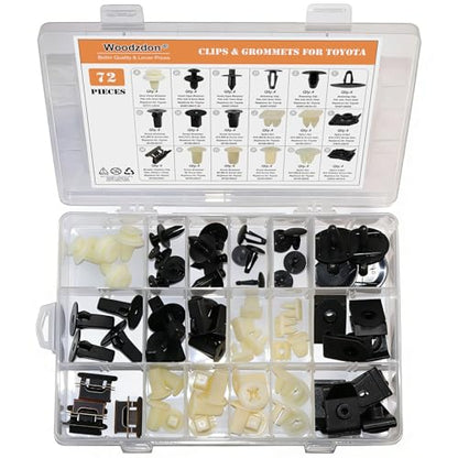 Woodzdon 72pcs Hood Insulation Retaining Clip Fender Liner Screw Grommet - size: 8 Size 72pcs