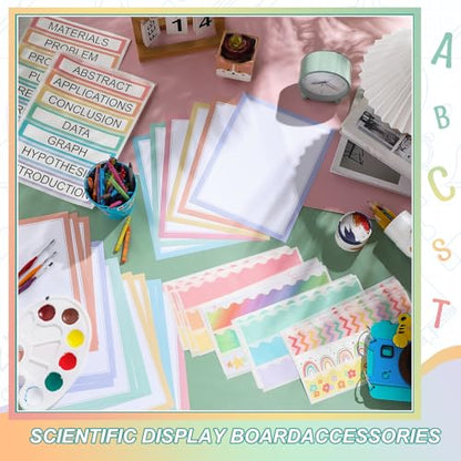 Fuyoooo 90 Pcs Science Fair Board Supplies, Pastel - style: Pastel