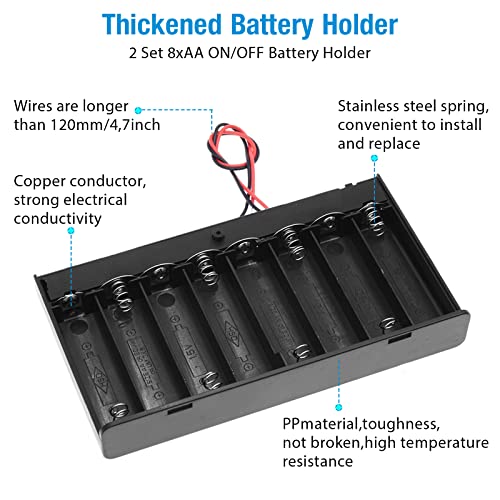 2 Set 8 x AA Thicken Battery Holder Base Box - size: 2Pcs, style: 8×AA