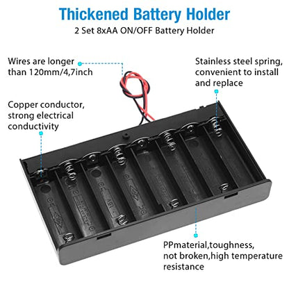 2 Set 8 x AA Thicken Battery Holder Base Box - size: 2Pcs, style: 8×AA