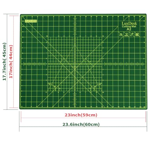 Self Healing Cutting Mat 18 × 24 in, A2 Craft Cutting Mat 5-Layer Double-Sided Rotary Sewing Mat - Suitable for Quilting, Sewing, Handicrafts, And Amateur Cutting Of Fabric Cutting Boards