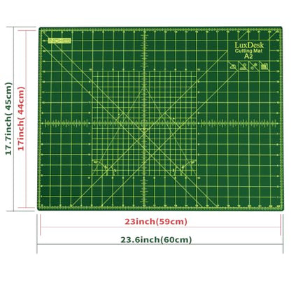 Self Healing Cutting Mat 18 × 24 in, A2 Craft Cutting Mat 5-Layer Double-Sided Rotary Sewing Mat - Suitable for Quilting, Sewing, Handicrafts, And Amateur Cutting Of Fabric Cutting Boards