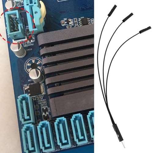The Lord of the Tools 10Pcs Male to Female Jumper Du-pont Wire 2.54mm Pitch Ribbon Cable 28AWG for PC Motherboard 3D Printers, 140mm