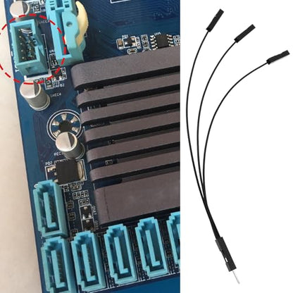 The Lord of the Tools 10Pcs Male to Female Jumper Du-pont Wire 2.54mm Pitch Ribbon Cable 28AWG for PC Motherboard 3D Printers, 140mm