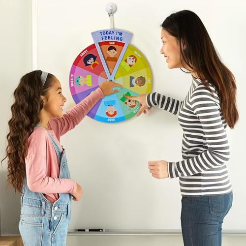 Kids Emotion Wheel, Feelings Wheel, Feelings Kid Charts, Expression Emotions Chart, Emotional Learning Activities for Kids Toddlers and preschoolers - color: Feeling Wheel Multicolor