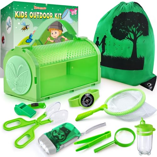 Bug Catcher Kit & Outdoor Explorer Kit for Kids, 10 Pcs Bug Catching Kit - color: Green