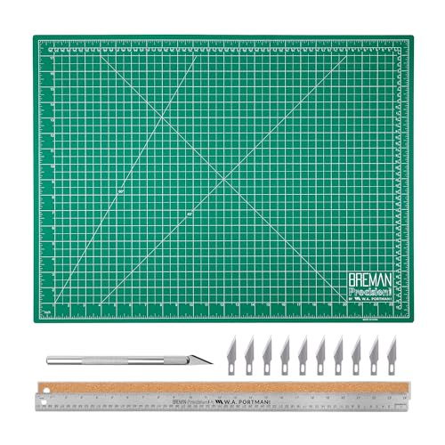 WA Portman Sewing Cutting Mat, Precision Knife, Blades, & Ruler Set - size: 18x24