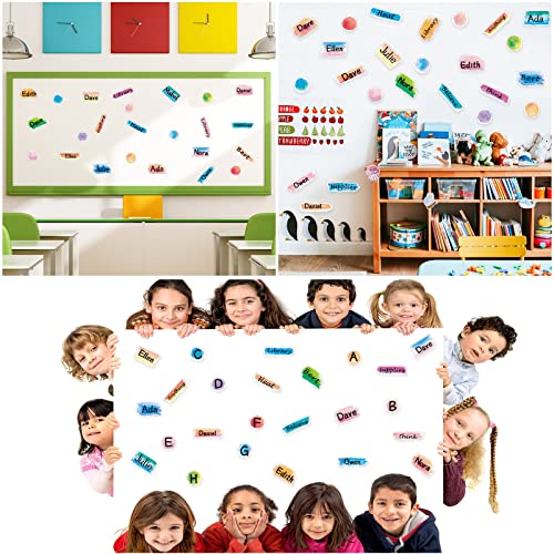 Yexiya 240 Pcs Watercolor Classroom Labels Cutouts for Bulletin Board