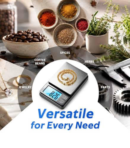 BOMATA Digital Pocket Scale, 0.01g×1000g, Mini Gram Scale, Black
