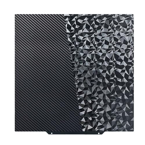 IdeaFormer Smooth PEO PET Build Plate for Anycubic Chiron/for Voron 400/for CR-10 S4/CR-6 Max/for RepRap X400/T-REX and 2+/T-Rex 3.0 and Raptor 2,Flexible Spring Steel Sheet No Magnetic Bed 410x410mm - color: Diamond PEO+Carbon Fiber PET, size: 410x410mm