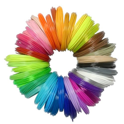 3D Pen PLA Print Filament Refills 1.75mm 20 Color 328 Ft 16.4 Ft Ea