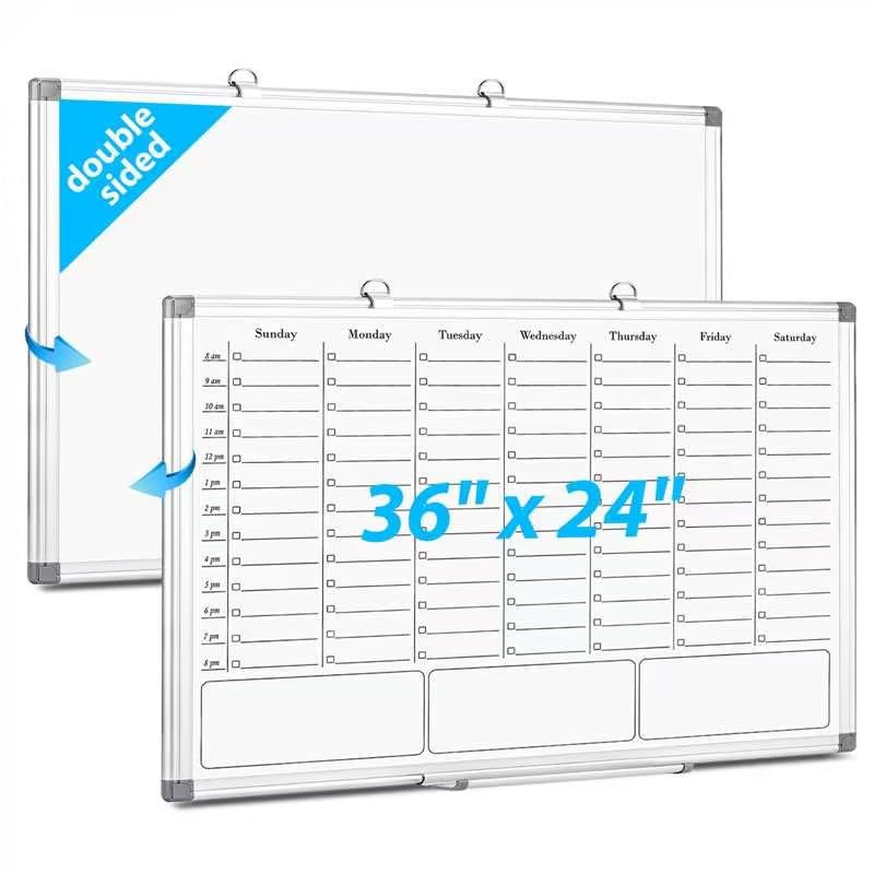 ONAVIA Weekly Calendar Whiteboard, Dry Erase Board for Wall 36 x 24 - size: 36"W x 24"H