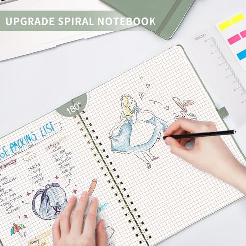 AHGXG Graph Paper Notebook, 110 Pages, A4 (8.5" x 11") - color: Sage Green, style: A4-Graph