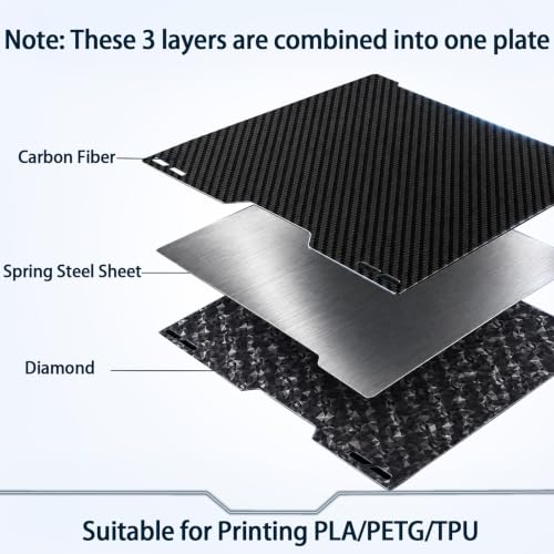 335x325mm Build Plate for Bambu Lab H2C/A2L 3D Printer Double Sided - color: PEO+PET