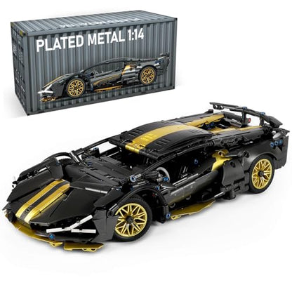 Collectible Sports Race Cars Building Set 1:14 Scale - color: Gold